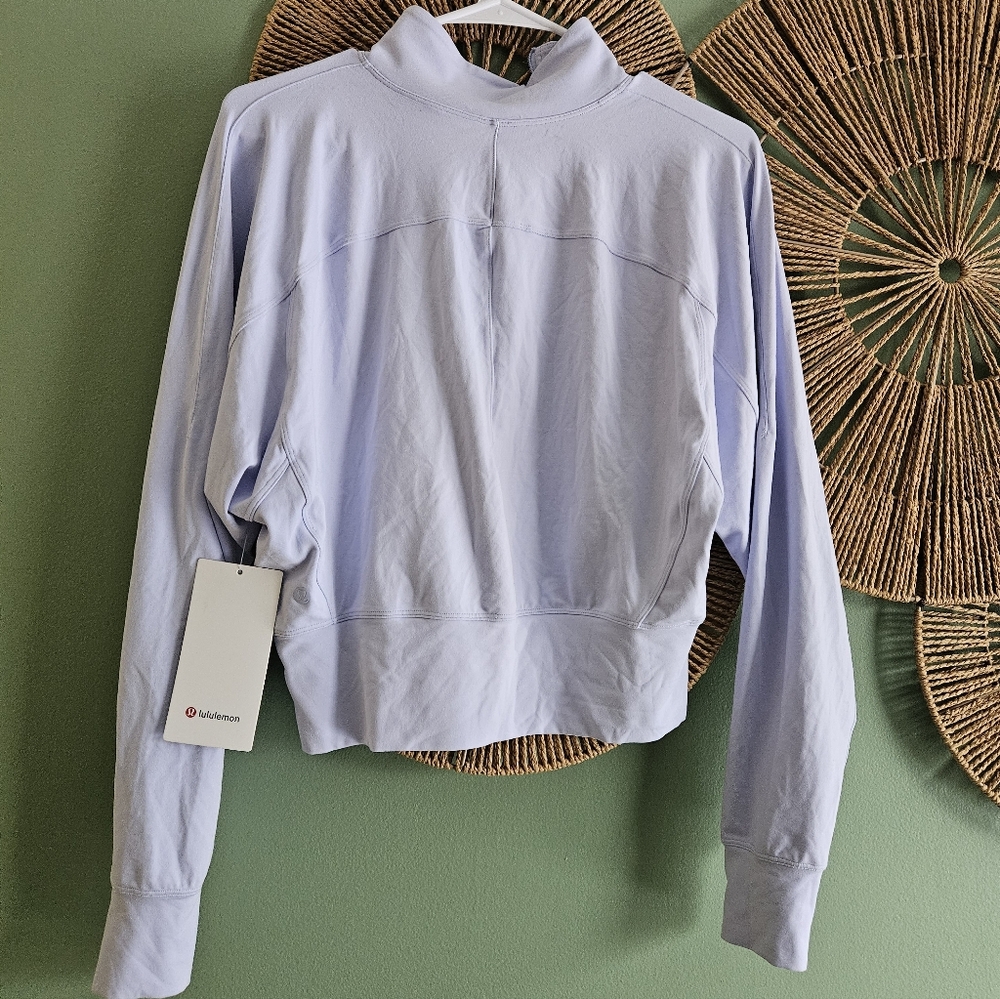 Lululemon Ready to Rulu Half-Zip Pullover Pastel Blue W3FUHS NWT - Picture 6 of 9
